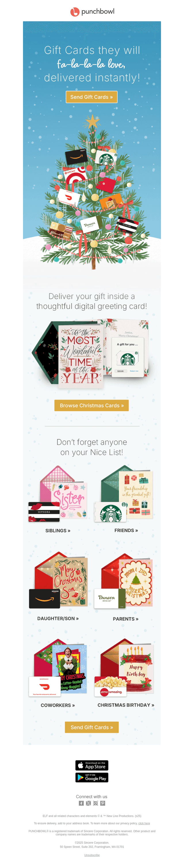 Punchbowl email from Tue, Dec 23, 2025