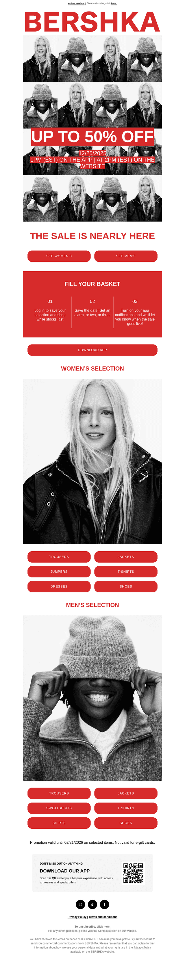 Bershka email from Tue, Dec 23, 2025