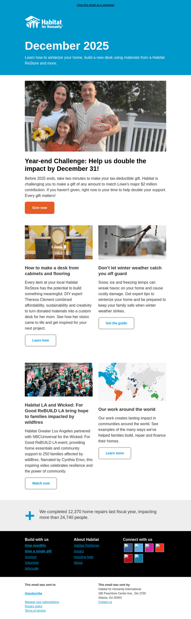 Habitat email from Tue, Dec 23, 2025