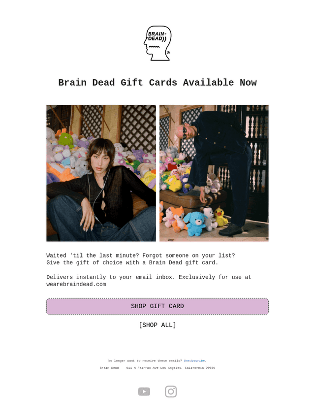 Brain Dead email from Tue, Dec 23, 2025