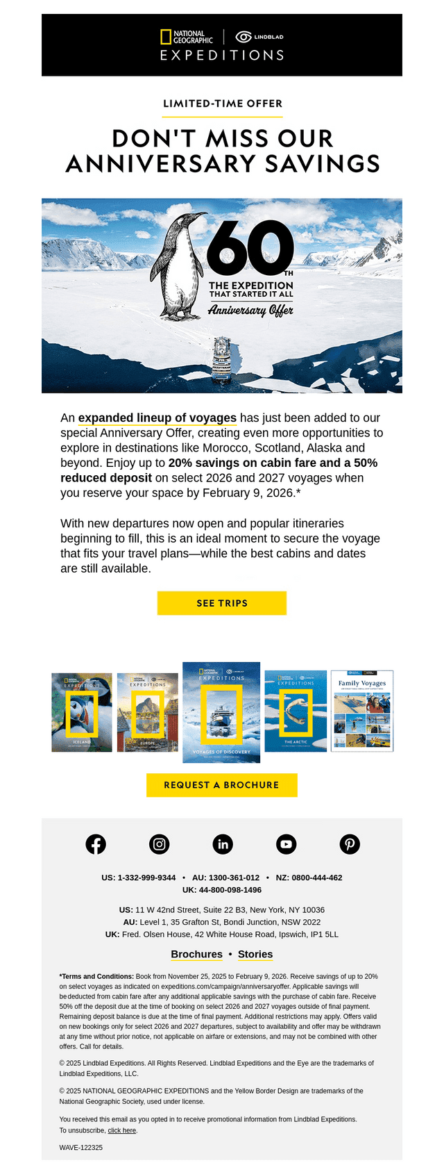 Lindblad Expeditions email from Tue, Dec 23, 2025