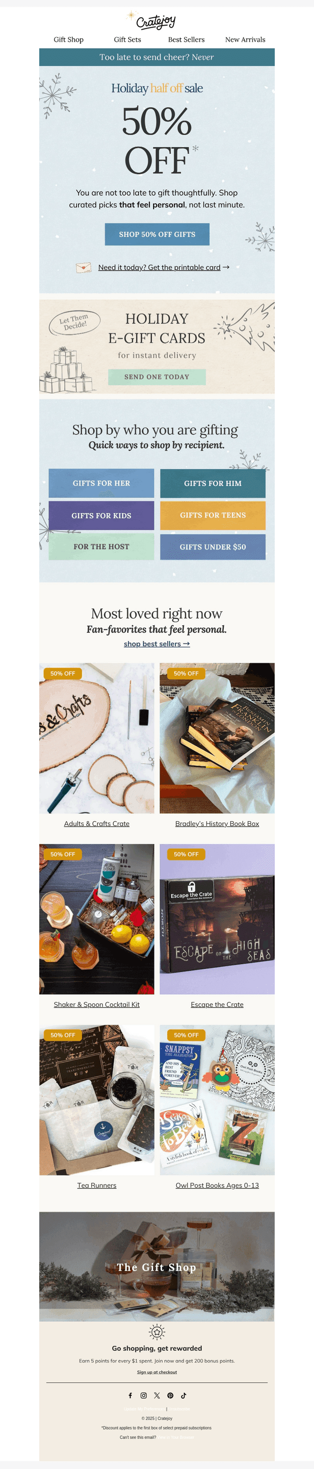 Cratejoy email from Tue, Dec 23, 2025