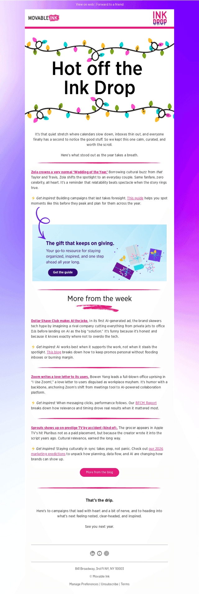 Movable Ink email from Wed, Dec 24, 2025