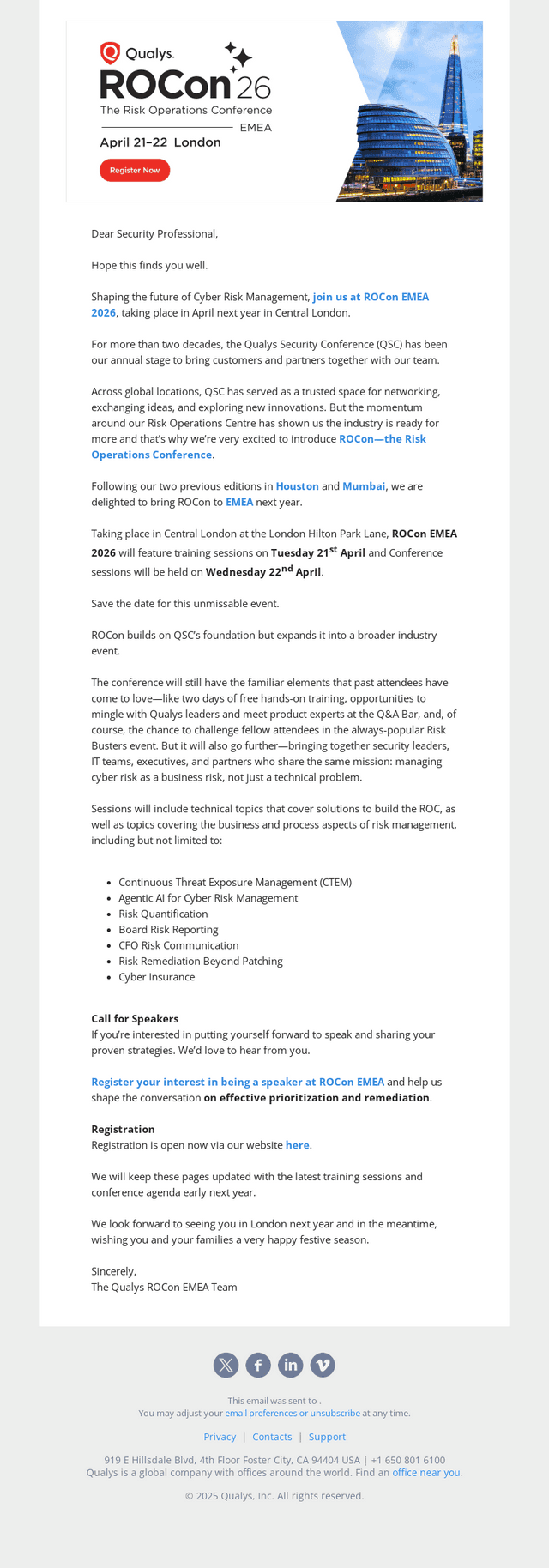 Save the Date for ROCon EMEA 2026!