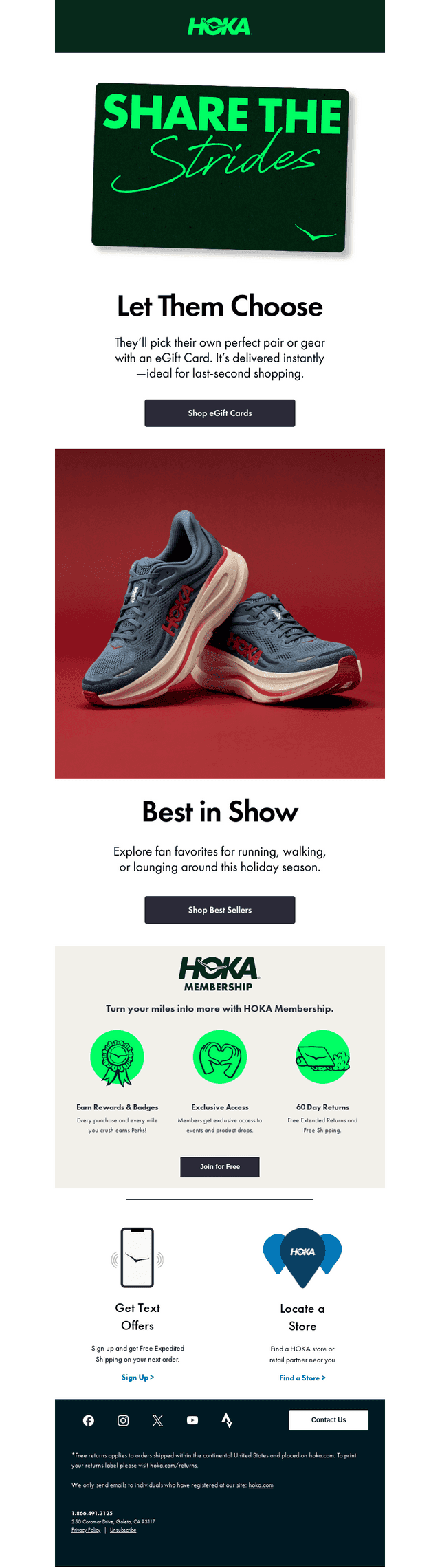 HOKA email from Wed, Dec 24, 2025