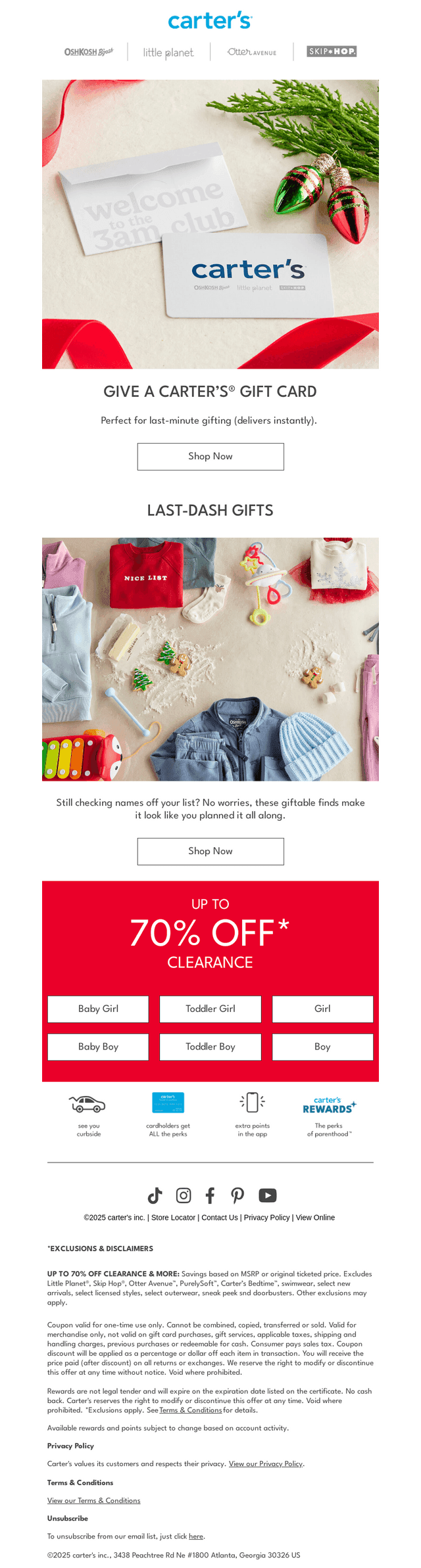 Carter's email from Wed, Dec 24, 2025