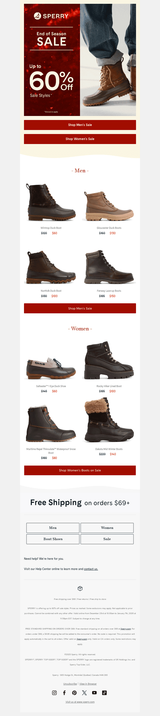 Boots Up to 60% Off