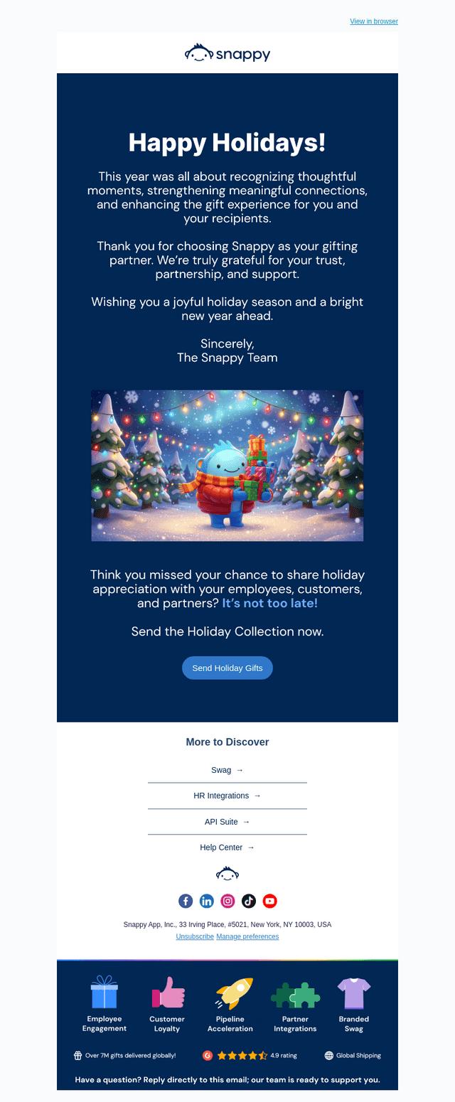 Happy Holidays from the Snappy Team 💝🎄✨