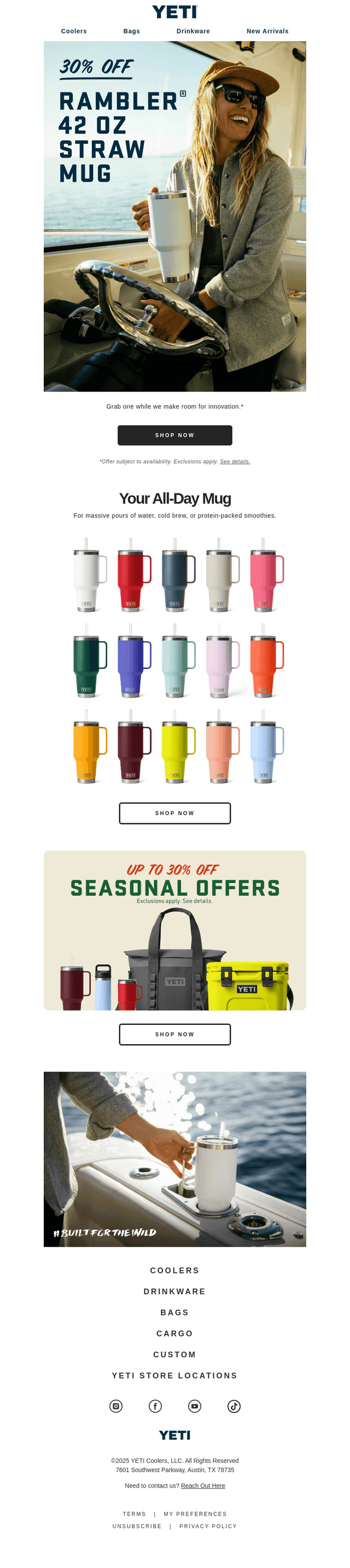 Get 30% Off The Rambler® 42 oz. Straw Mug