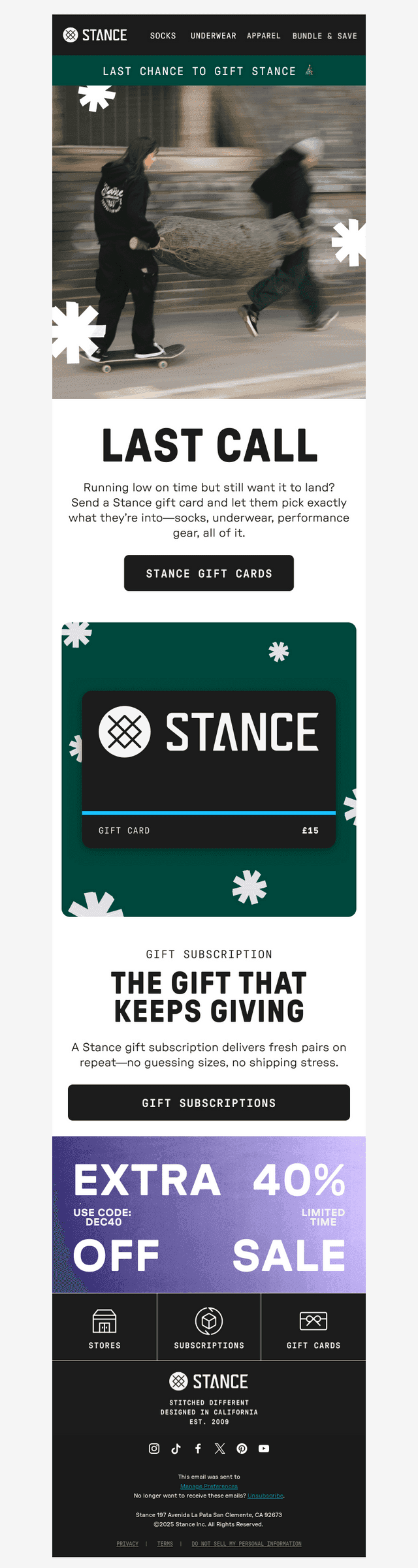 Stance email from Wed, Dec 24, 2025