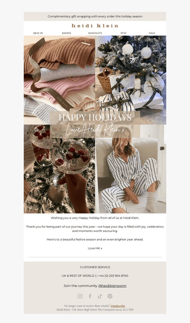 Happy Holidays From Heidi Klein