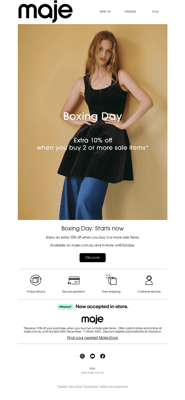 Boxing Day | 3 days only