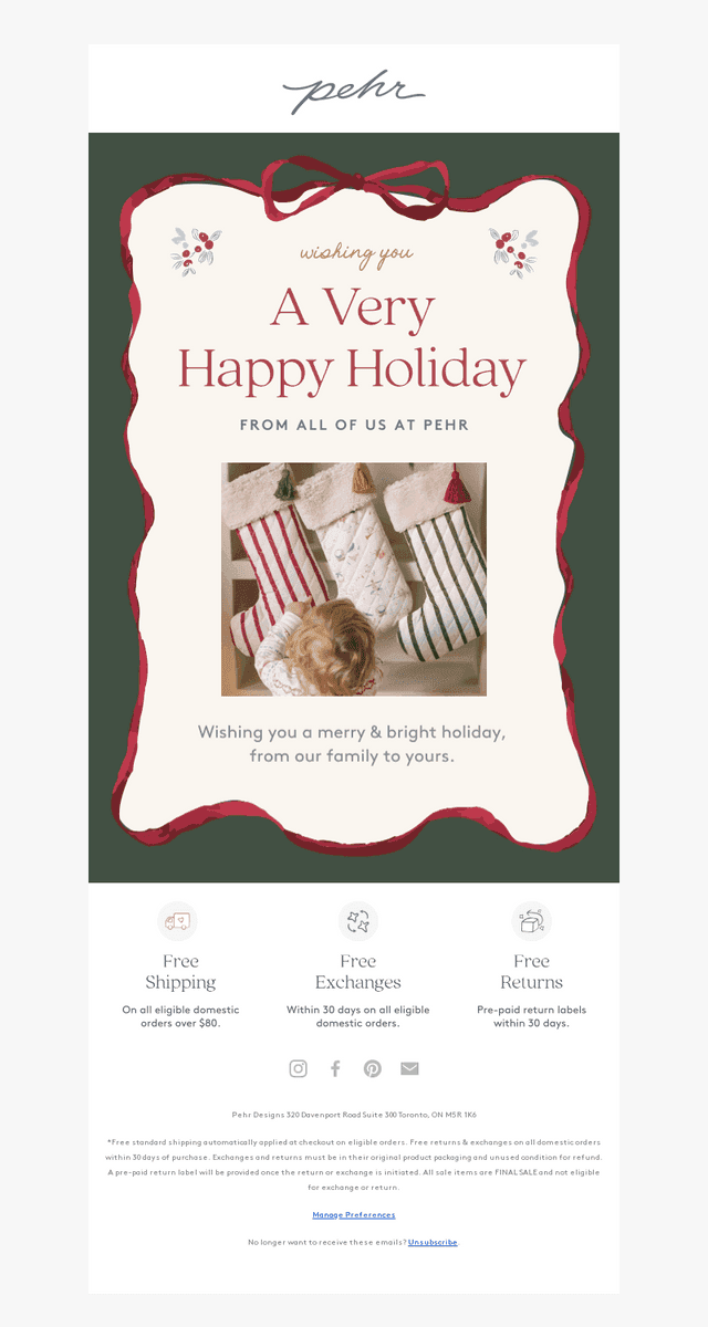 Happy Holidays From Pehr 🎄