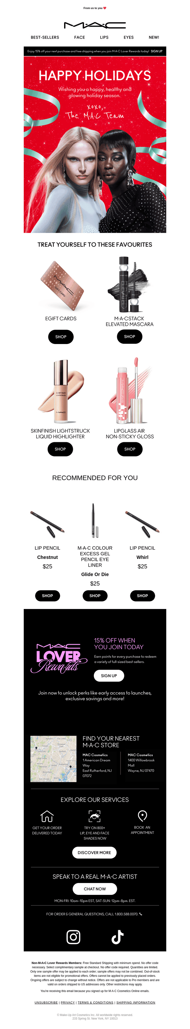 MAC Cosmetics email from Thu, Dec 25, 2025