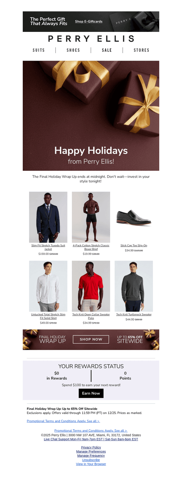 🎁 Happy Holidays from Perry Ellis!