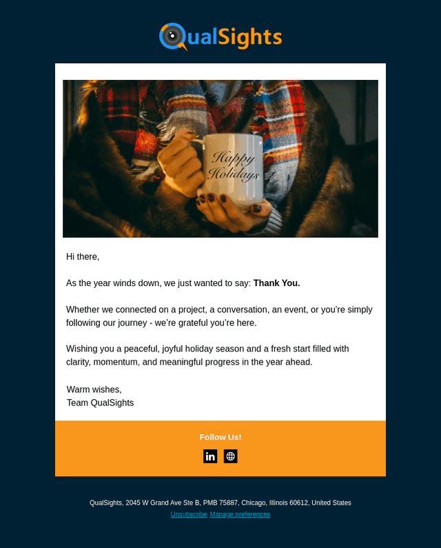 QualSights email from Thu, Dec 25, 2025
