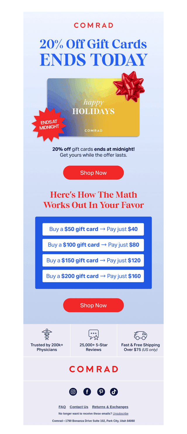Comrad email from Thu, Dec 25, 2025