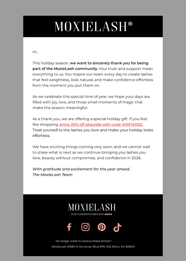 A Holiday Thank You ❤️