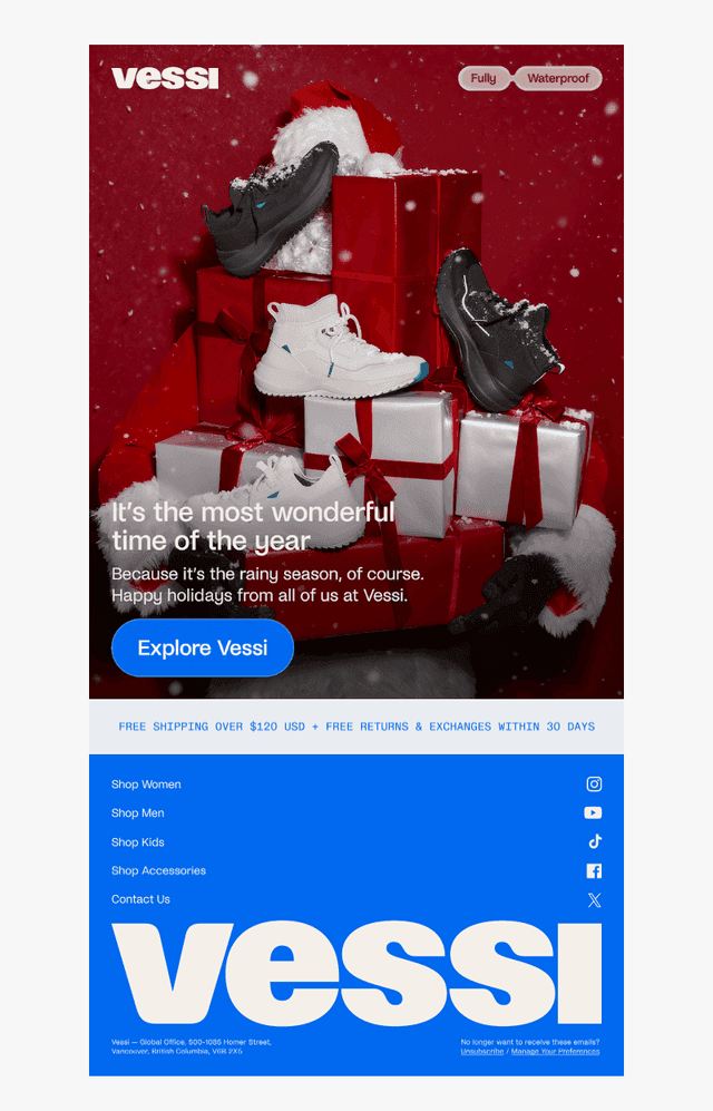 ❄️ Happy holidays from Vessi