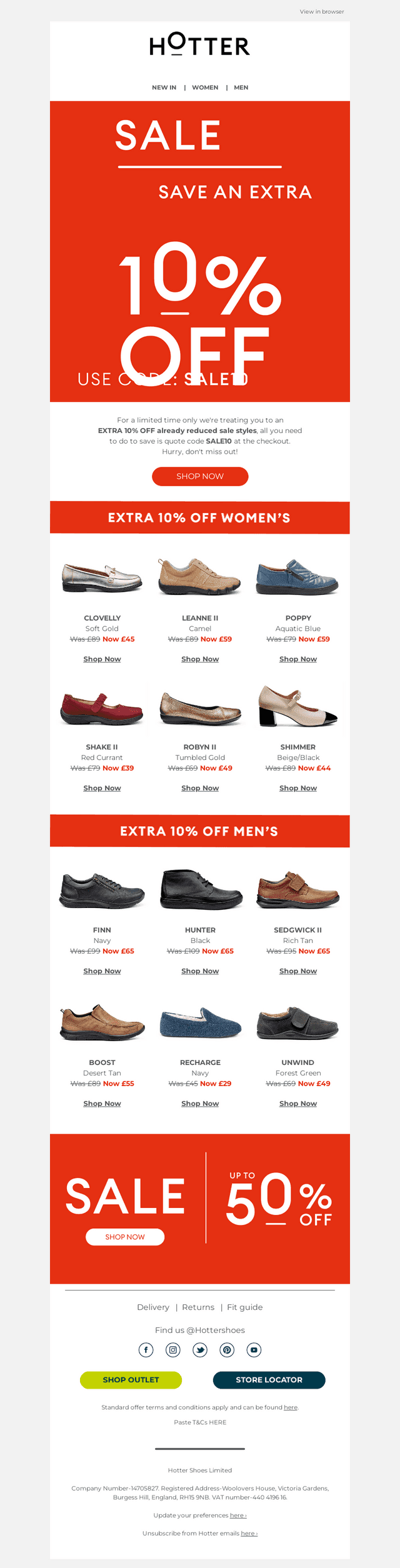 Save an EXTRA 10% off SALE