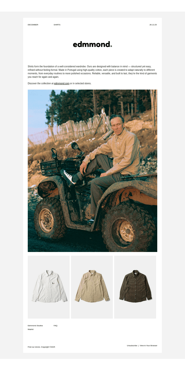 EDMMOND STUDIOS | SHIRTS AW25