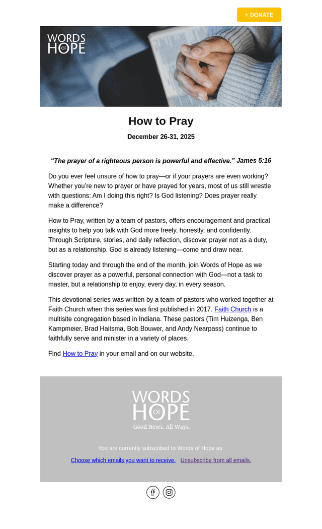 New Series: How to Pray