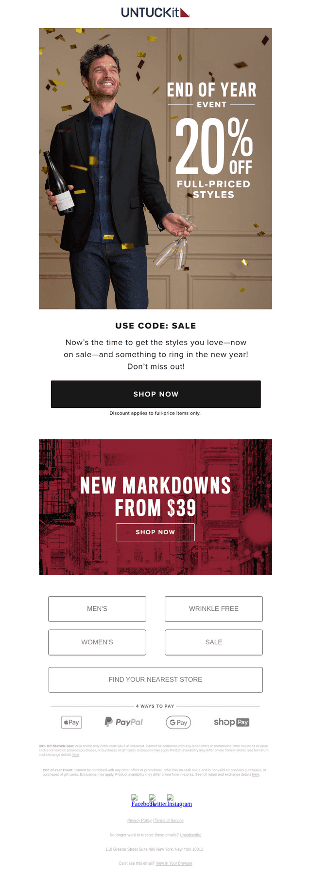20% Off Your New Year Closet Refresh