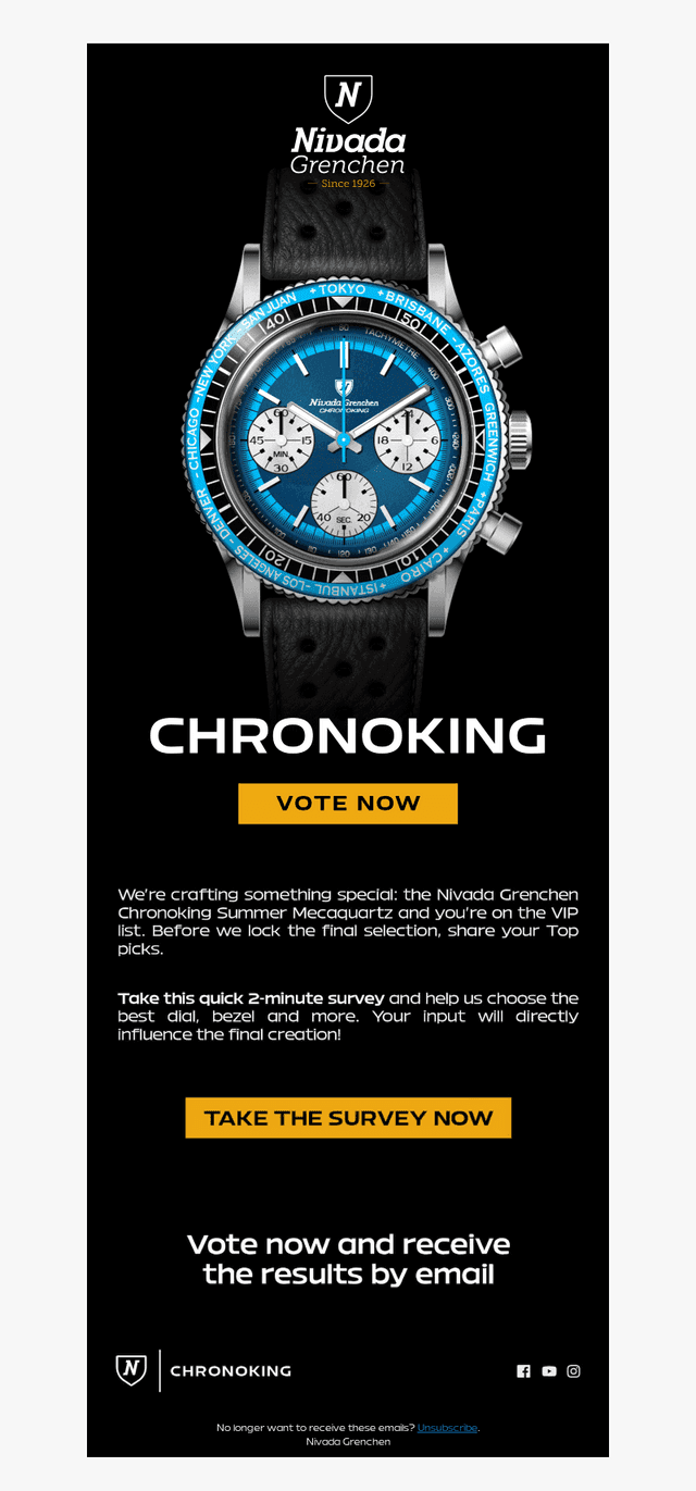 Chronoking Mk2 - Asking Our VIPs to Help Shape the Final Selection