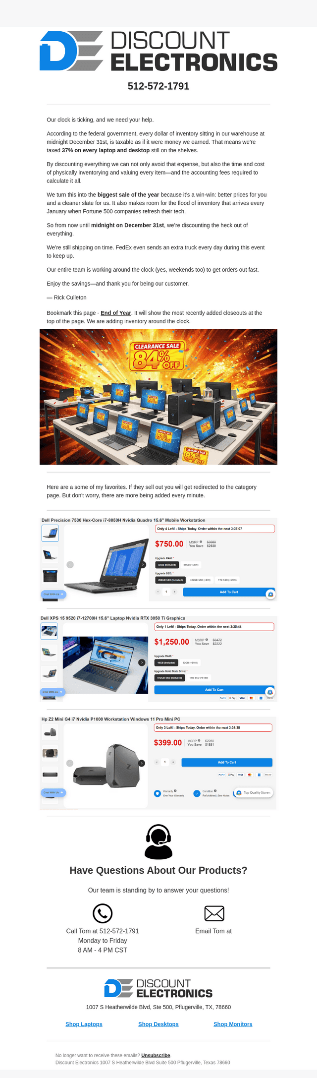 This is serious. Everything goes. Every laptop. Every desktop.