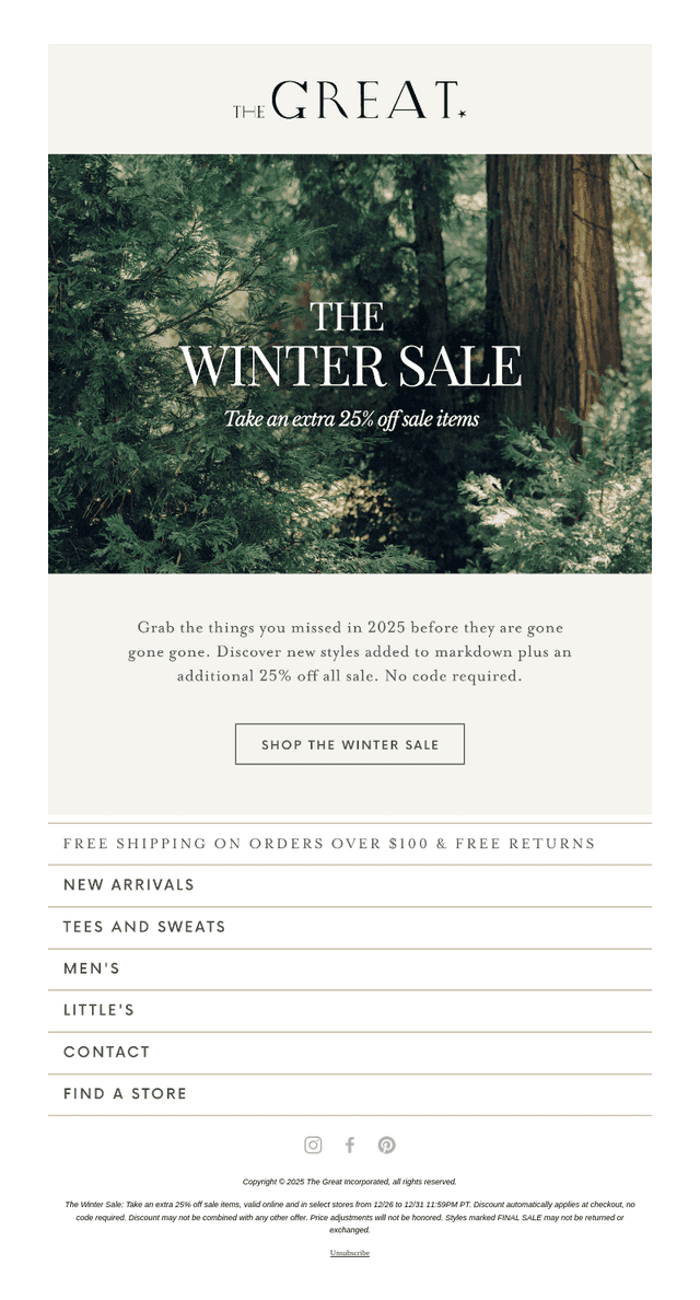 The Winter Sale.