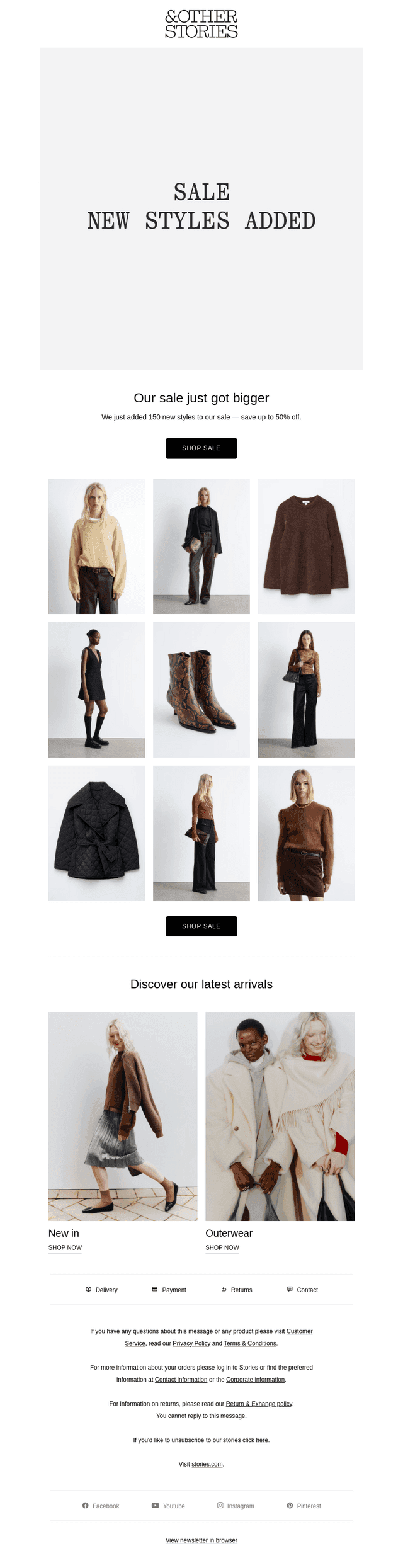 SALE: 150 new styles added