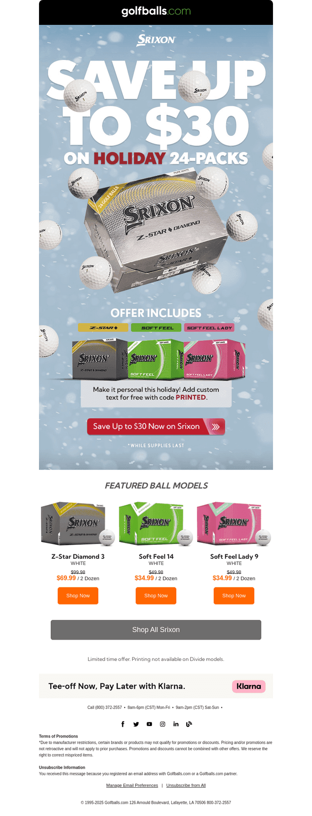 Golfballs email from Fri, Dec 26, 2025