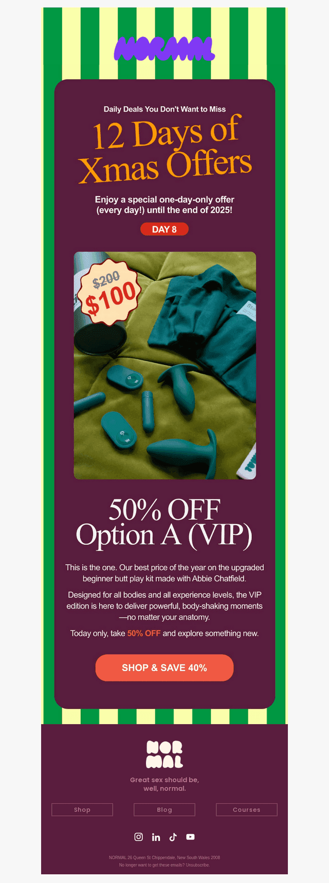 Day 8: 50% OFF Option A (VIP) 🍑