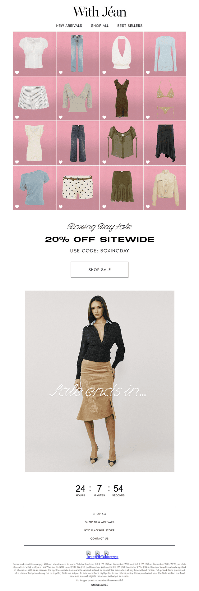 20% OFF EVERYTHING, DON’T MISS IT.