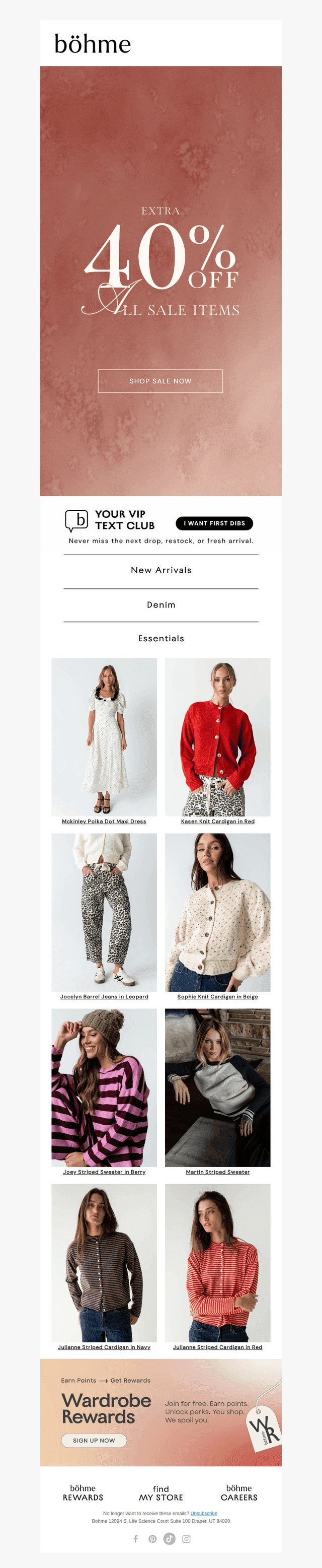 All Sale Items: EXTRA 40% OFF