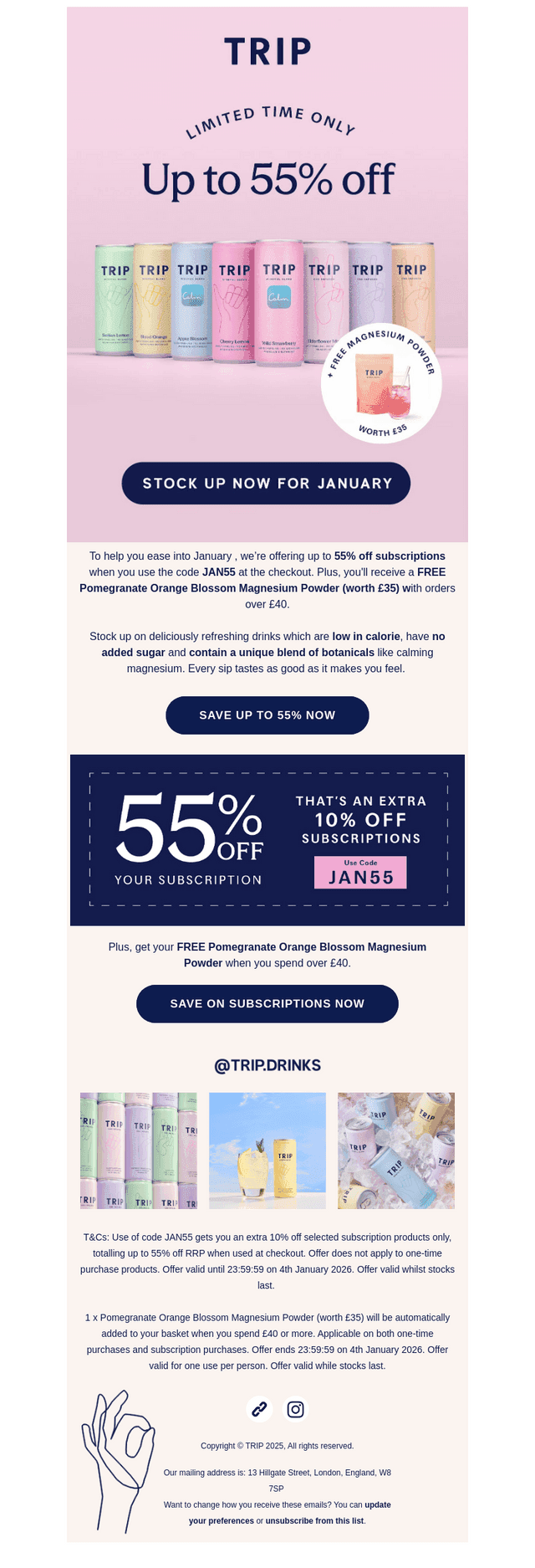 Take up to 55% off,