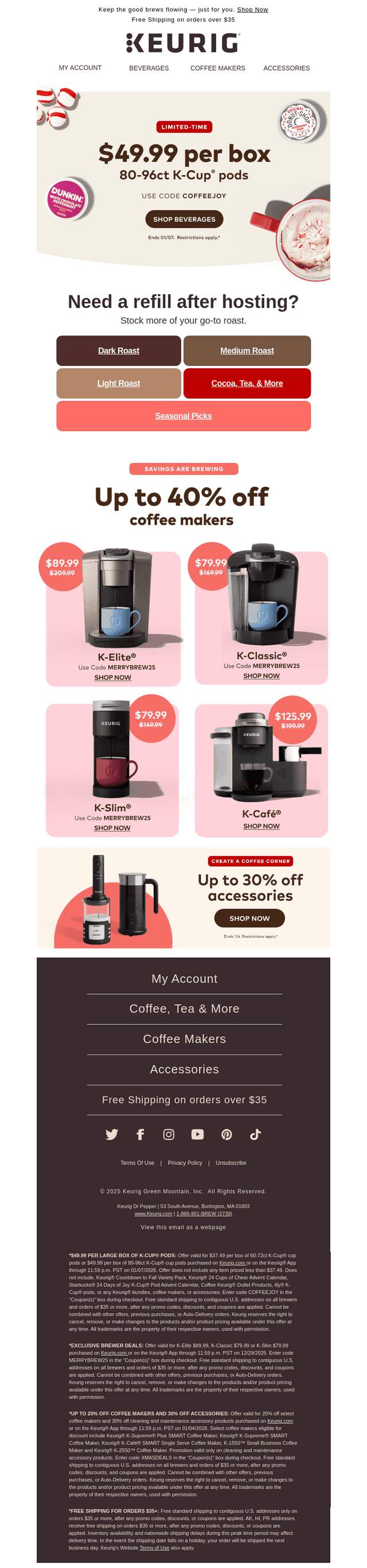 $49.99 Large Packs = Coffee Refilled ☕