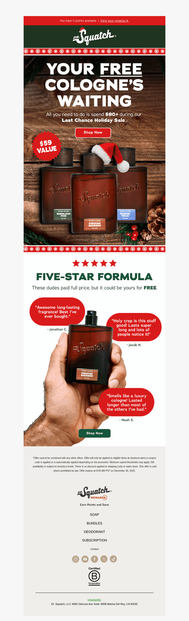 Still want that FREE cologne?
