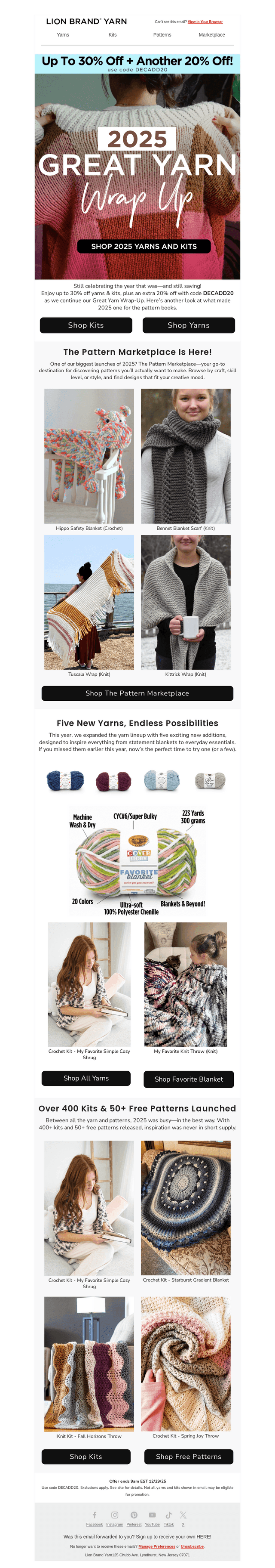 The Great Yarn Wrap-Up Continues 🧶 Extra 20% Inside