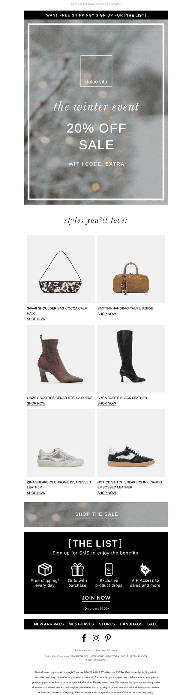GOING FAST: 20% OFF SALE