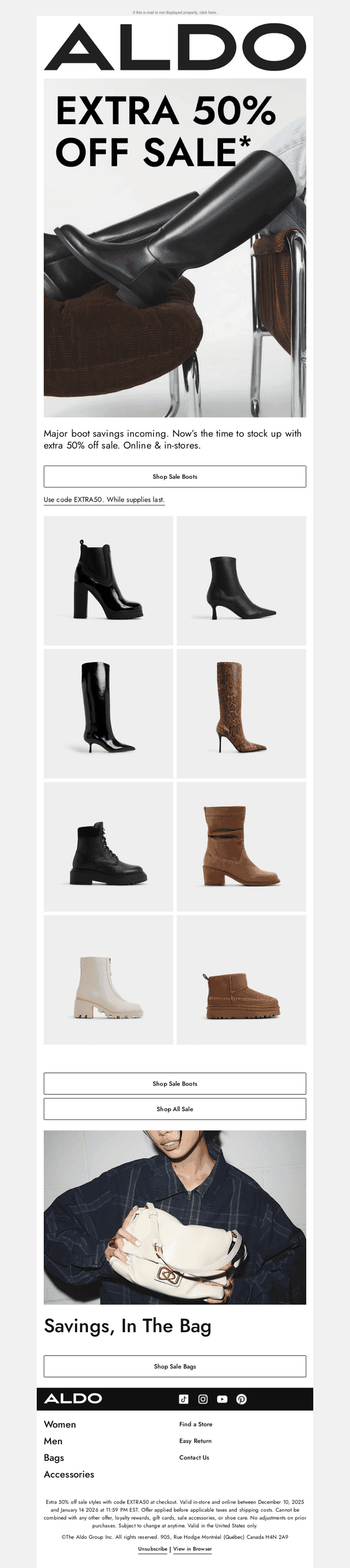 Boots at extra 50% off, right here