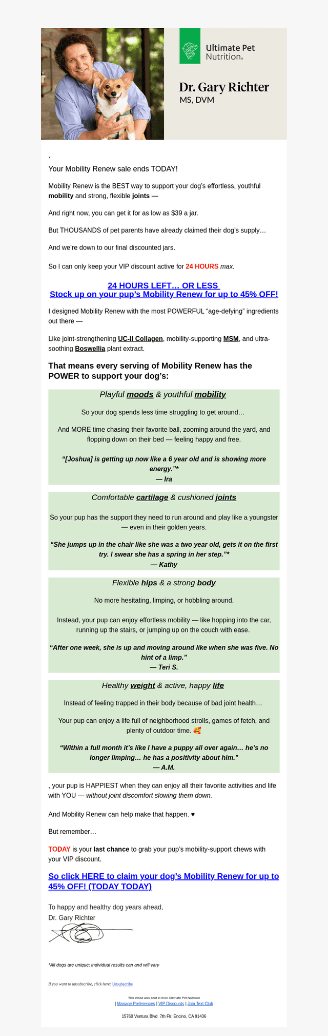 45% off Mobility Renew ends TODAY!