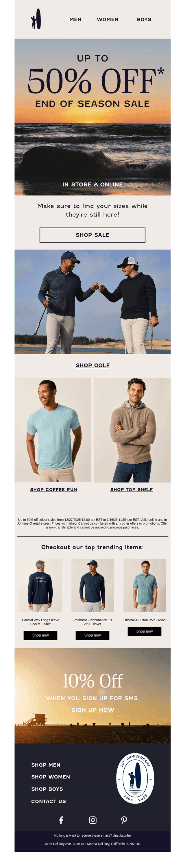 Up to 50% Off Continues