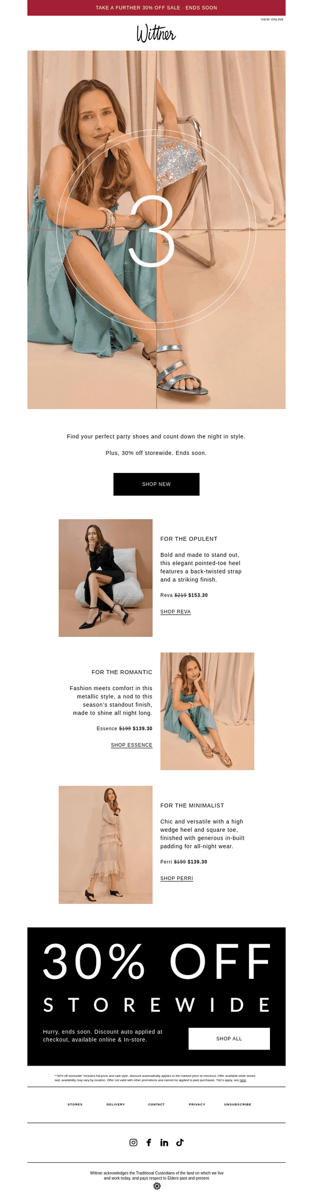 Wittner Shoes email from Mon, Dec 29, 2025