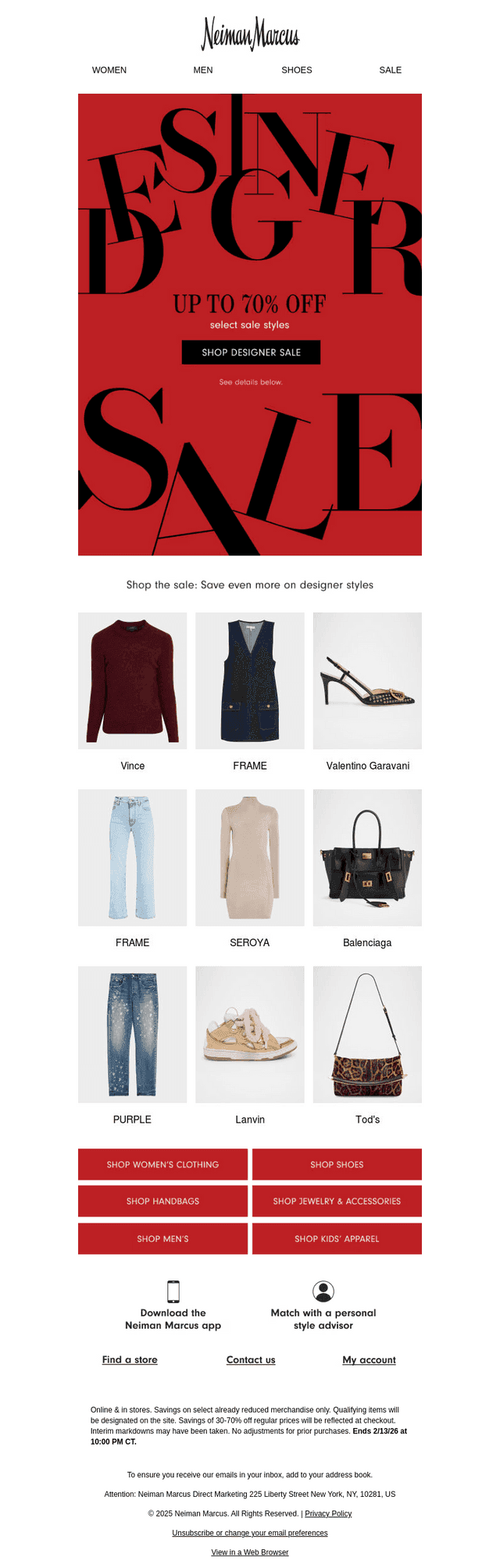 Elevated winter styles, now up to 70% off