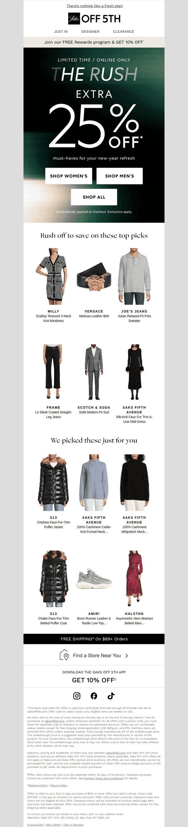 Extra 25% OFF new styles for the new year