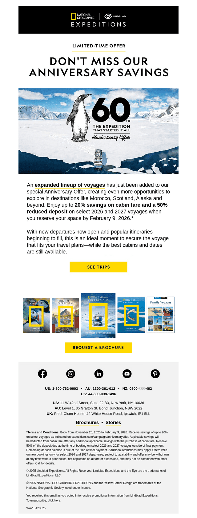 Lindblad Expeditions email from Tue, Dec 30, 2025