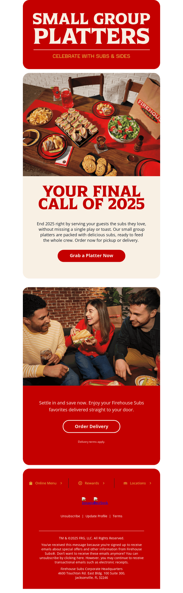 Firehouse Subs email from Wed, Dec 31, 2025