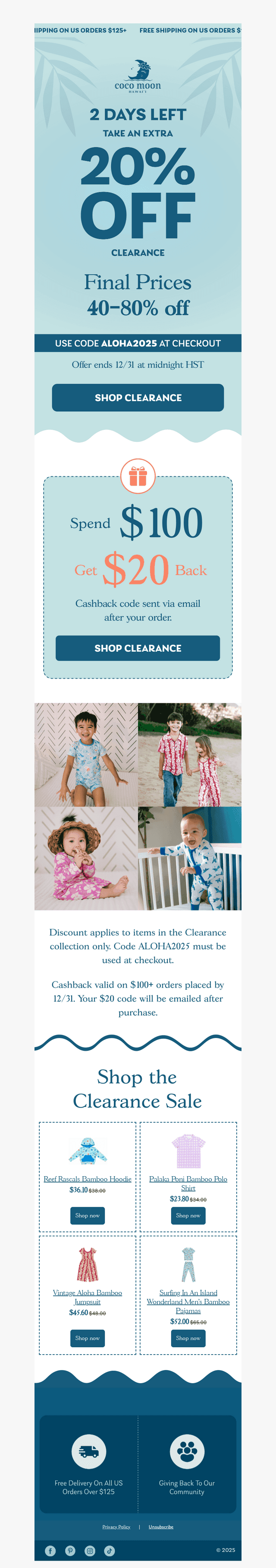 Just 2 Days Left! Extra 20% Off + $20 Back 🌺