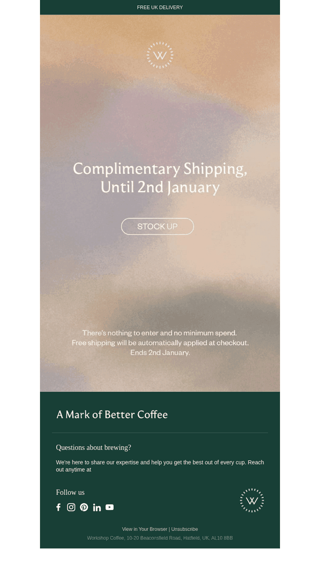 Workshop Coffee email from Wed, Dec 31, 2025